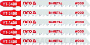 Полотна для электролобзика по дереву ''Bi-metal'' 90х115х1,3 мм 8TPI 5 шт. Yato YT-3400