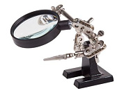 Держатель "Третья рука" с лупой х2.5 REXANT 12-0251-4