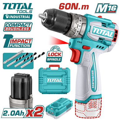 Дрель-шуруповерт ударная TOTAL TIDLI16682