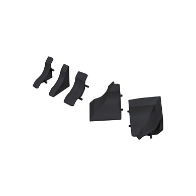 Комплект ПВХ аксессуаров к плинтусу узкому S черный AKS 129976