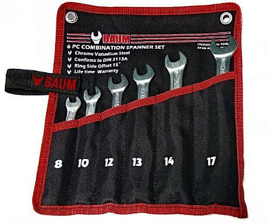 Набор комбинированных ключей 8 -17 мм 6 пр. Baum 30-06М
