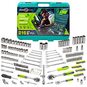 Набор инструментов 1/4''&3/8"&1/2'' 6-гр. 216 пр. FORSandTUNE FORSandTUNE-38841