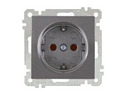 Розетка 1-ая, скрытая, с/з, шторки дымчатая, ELITRA, 16 A, 250 V, IP 20 Mutlusan 2270 605 0295