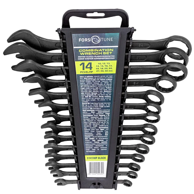 Набор комбинированных ключей 14 пр, 10, 12-19, 22, 24, 27, 30, 32 мм FORSandTUNE FORSandTUNE-5141MP BLACK