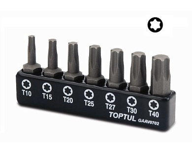 Набор бит TorxТ10-Т40 7 пр. Toptul GAAV0702