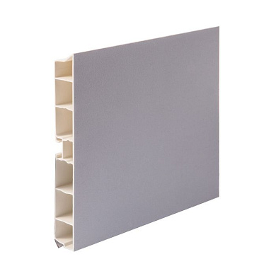 Цоколь мебельный ПВХ h=120 алюминий L=4000мм, RU 110240