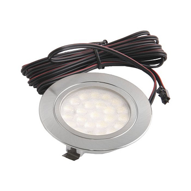 Светильник светодиодный круглый врезной SUN 2W/12V, хром, 6000К AKS 75063