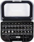 Набор бит SL, PH, PZ, Torx, HEX 1/4'' с битодержателем 31 пр. 1/4'' Sthor 66302