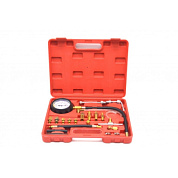 Манометр для измерения давления топлива 0-10 bar в комплекте с переходниками, набор 20 пр H-D HD-73025