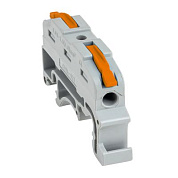 Строительно-монтажная клемма СМК 222-421 на DIN-рейку проходная 1 полюс 0,08-4мм2 EKF PROxima plc-smk-421-din