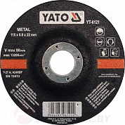 Зачистной диск для металла 115х6,0х22 мм Yato YT-6121
