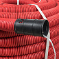 Труба гофр, двустенная ПНД/ПНД гибкая с протяжкой красная EKF
