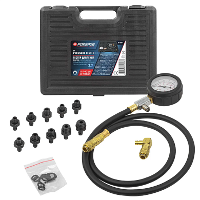 Тестер давления масла в комплекте с резьбовыми переходниками 12 пр0-10Bar Forsage F-912G1