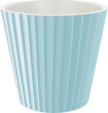Горшок для цветов InGreen Sand D230мм, 5,8л c дренажной вставкой небесный Пластик Репаблик IG640210020
