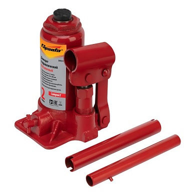 Домкрат гидравлический бутылочный 2 т, 150-280 мм Sparta Compact