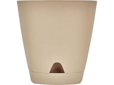 Горшок для цветов с прикорневым поливом, 4 л., Amsterdam, молочный шоколад, INGREEN ING6201МШОК