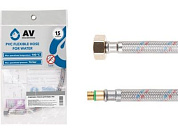 Подводка гибкая для воды иголка м10 короткая - гайка 1/2 50 см в ПВХ оплетке AV Engineering AVE21550