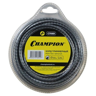 Корд для триммера, 3.0 мм*24м (зубчатый) Platin Saw Champion C7069