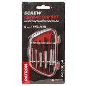 Набор экстракторов резьбы HSS 4241,5 пр М3-М18, ''мелкий шаг'' PATRON P-63005A