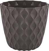 Горшок с автополивом InGreen Munchen D160мм/2л с внутренней вставкой 1,6л, круглый шокол Пластик Репаблик IG650010011