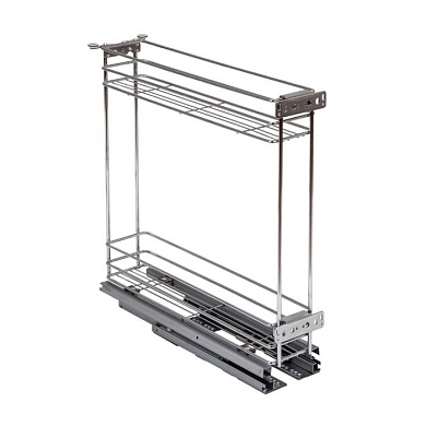 Выдвижная корзина-карго NORWIG 200 напр.скр.монтажа с доводчиком крепл.нижнее, хром AKS 36028