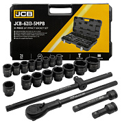 Набор инструментов ударных 21 пр. 3/4'' 6-гр. 17-50 мм JCB JCB-6213-5MPB