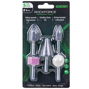 Набор камней абразивных 5 пр. хвостовик 6 мм RockForce RF-GSK501