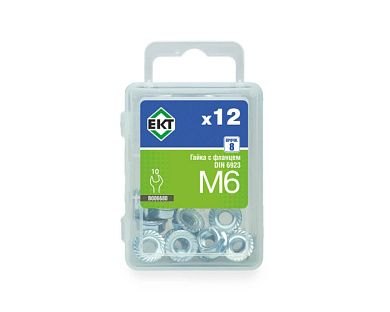 Гайка M 6 с фланцем, 12 шт ЕКТ B006680