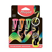 Набор текстовых маркеров Maped "Fluo Flex", 4 шт, ассорти