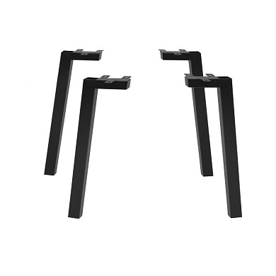 Опора меб. прямоугольная 60*40 h710 наклонная, черный (1компл=4шт) AKS 89553