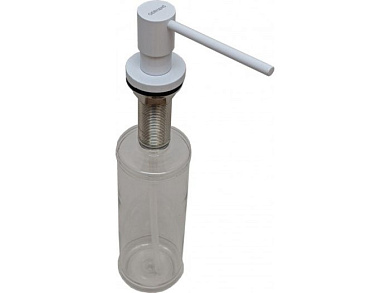 Дозатор моющего средства встраиваемый в мойку, латунь/пластик, белый GERHANS K50403W