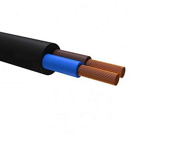 Провод ПВС 2х2,5, бухта 100 м, черный Электрокабель НН 1534725