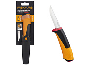 Нож ремесленный с точилкой Fiskars 1023620