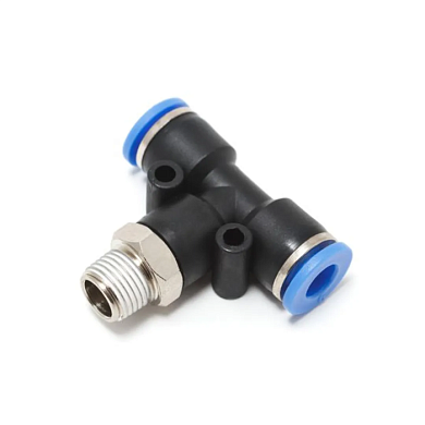 Фитинг Т-образный для пластиковых трубок 10 мм-наружная резьба 1/2'' RockForce RF-SPB10-04