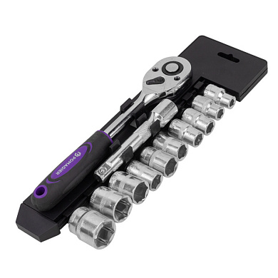 Набор головок с трещоткой 8-24 мм 12 пр. 1/2'', 6-гр. POMAGIER POM-4123