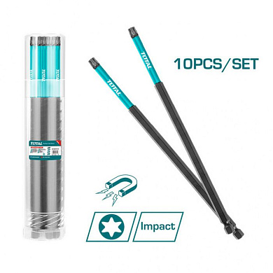 Бита ударная Torx T25 250 мм 10 шт TOTAL TACIM16T25103