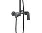 Душевая система со смесителем без излива и тропическим душем, латунь, черный GERHANS K19023T