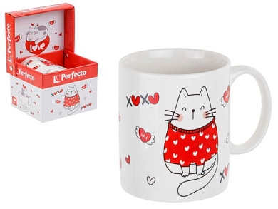 Кружка керамическая, в кор., 350 мл., CATS-2, PERFECTO LINEA 30-062602