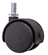 Колесо меб. пласт. d50 с винтом М8, черный AKS 38277