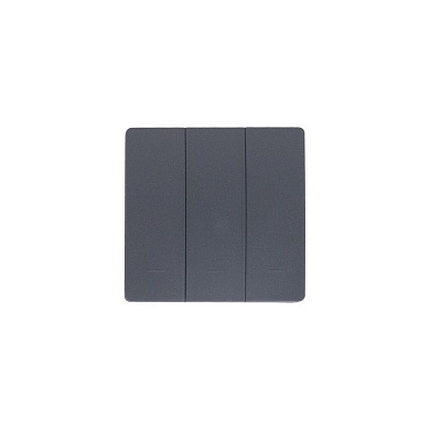 Выключатель кинетический, с реле, 3 клавиши, графит, с Wi-Fi, AKS 124635