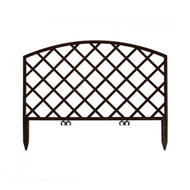 Забор декоративный ROMANIKA №1, длина общ. 2,95 м, выс. 0,33 м, шоколад (компл. 7 шт.) Гарденпласт 50410