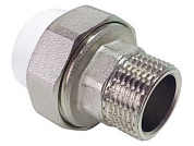 Американка ПП, усиленная, наружная резьба 20х1/2", белая РосТурПласт 33594