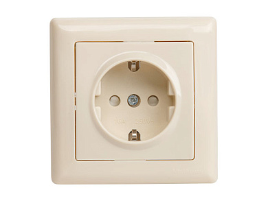 Розетка 1-ая, скрытая с/з с/штор, кремовая DARIA Mutlusan 2120 605 0202