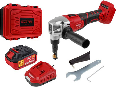 Аккум. ножницы высечные CNB 1825 XLT SET бесщет., 18 В, 900-2000 ход/мин, до 2,5 мм, 1х4 А*ч, сталь до 1.8 мм WORTEX 1318929