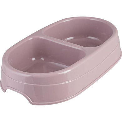 Миска для кошек и собак двойная 2х0,3 л. Полимербыт 4391500