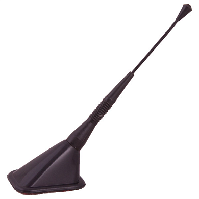 Антенна декоративная 15,5 см тонкая прямоугольное основание 65x50 мм Черный SKYWAY S00201012