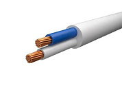 Провод ПВСм 2х0,75, бухта 100 м, белый, ГОСТ 7399-97 БелРосКабель 4814918074871