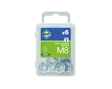 Гайка M 8 с фланцем, 6 шт ЕКТ B006681