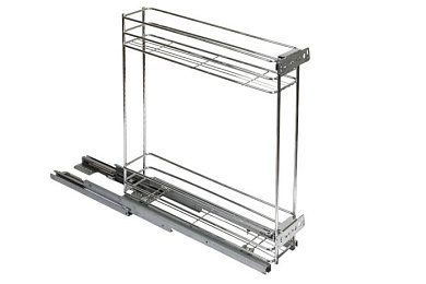 Выдвижная корзина-карго NORWIG 300 напр.скр.монтажа с доводчиком крепл.нижнее, хром AKS 36029