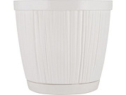 Горшок для цветов с прикорневым поливом, 1,8 л., Barcelona, белый, INGREEN IG623010006